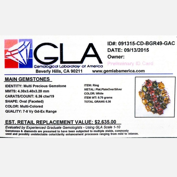 Multi Precious Gemstone Ring - Picture 2 of 3